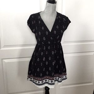 Black Boho Mini Dress